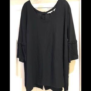 Levi’s Black Shirt w/Short Ruffle Sleeves Size 3X
